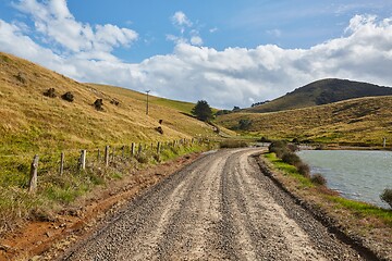 Image showing Rural road drive road trip