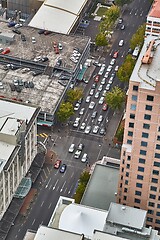 Image showing Urban traffic from above