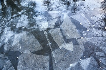 Image showing Winter Ice On Water