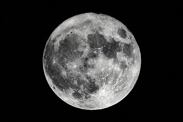 Image showing Full moon closeup