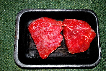 Image showing Raw tenderloin steaks.