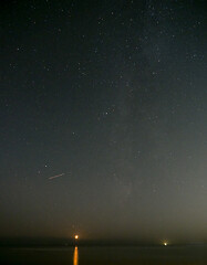 Image showing Moonset over English Channel