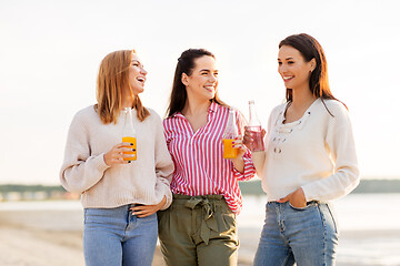 Image showing young women with non alcoholic drinks talking