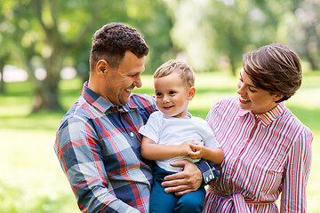 Image showing happy family at summer park