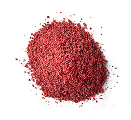 Image showing heap of dried cranberry powder