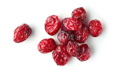 Image showing dried cranberries on white background