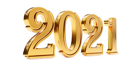 Image showing Golden 2021 year