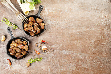 Image showing fried chicken hearts