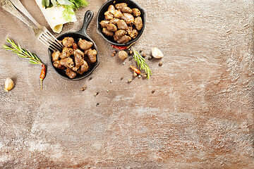 Image showing fried chicken hearts