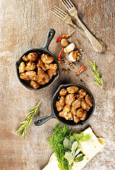 Image showing fried chicken hearts