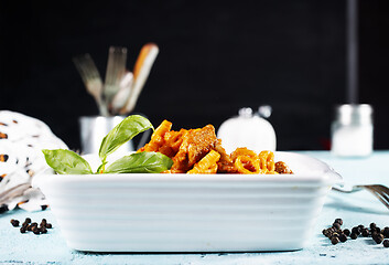 Image showing pasta in tomato sauce 