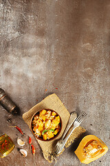 Image showing wheat porridge with pumpkin