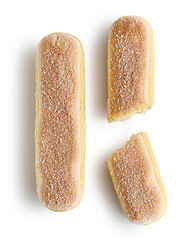 Image showing Ladyfinger cookies isolated on white background