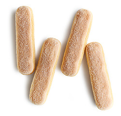 Image showing Ladyfinger cookies isolated on white background