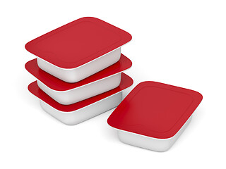 Image showing Cardboard food containers