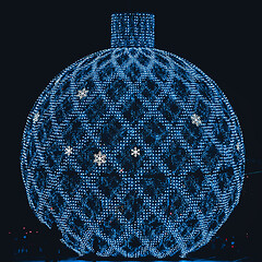 Image showing Huge Christmas Tree Ball - Street LED Decoration