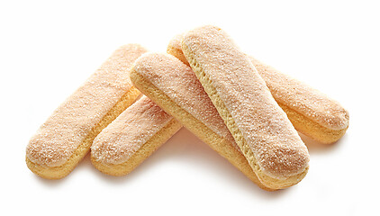 Image showing Ladyfinger cookies on white background