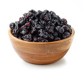 Image showing bowl of dried blackcurrant berries