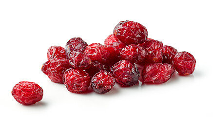 Image showing dried cranberries on white background