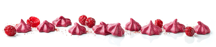Image showing line of blackcurrant and cranberry pastilles