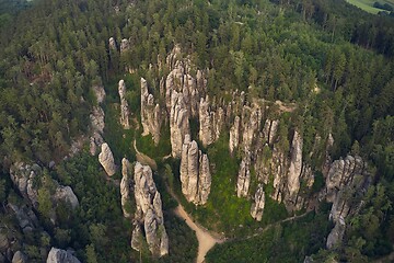 Image showing Majestic Rocky Landscape From The Air