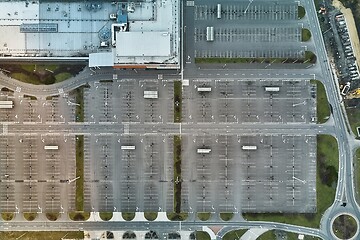 Image showing Empty Carpark Aerial