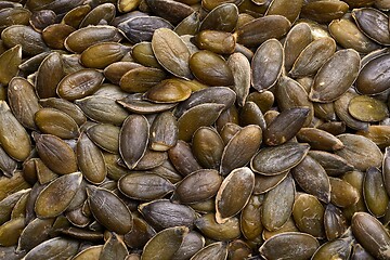 Image showing Pumpkin seeds pile