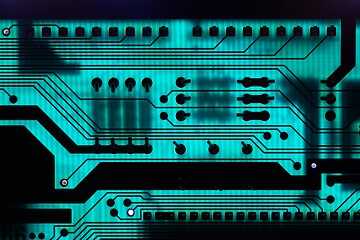 Image showing Circuit board electronics technology closeup