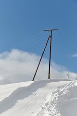 Image showing Winter Road in a Village