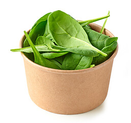 Image showing fresh green spinach leaves
