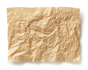 Image showing crumpled brown baking paper sheet