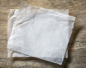 Image showing white baking paper sheets