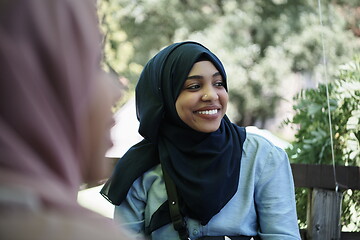 Image showing african muslim business woman portrait