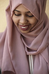 Image showing african muslim business woman portrait