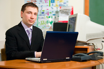 Image showing Men with laptop