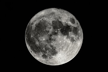 Image showing Full moon closeup