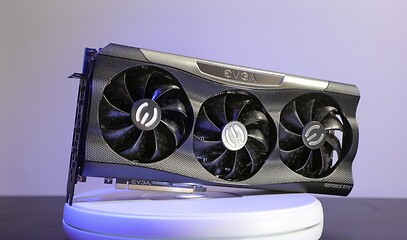 Image showing EVGA Geforce RTX 3090 Nvidia GPU display