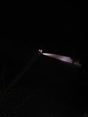 Image showing firefighter hose in the night