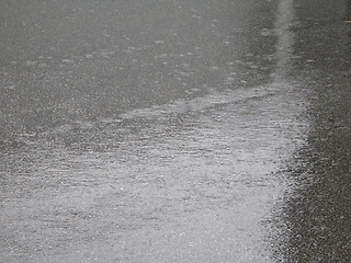 Image showing rain drops on the street