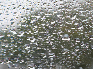 Image showing rain drops in a window