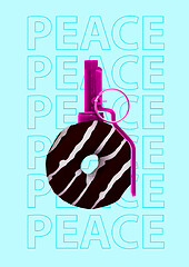 Image showing Peace. Modern design. Contemporary art collage.
