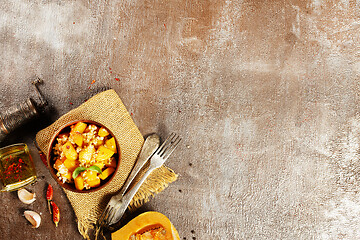 Image showing wheat porridge with pumpkin