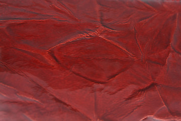 Image showing Red leather