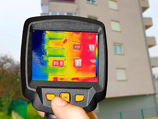 Image showing Recording Heat Loss at the Residential building, With Thermal Ca