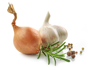 Image showing composition of onion, garlic and spices