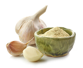 Image showing bowl of garlic powder