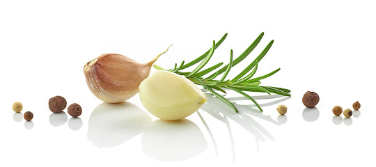 Image showing Garlic, rosemary and pepper