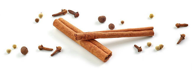 Image showing cinnamon sticks and spices