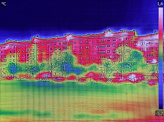 Image showing Thermal image Heat Loss at the Residential building