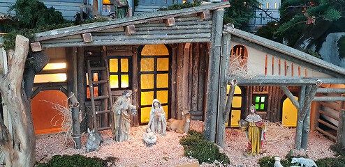 Image showing Traditional Christian Christmas nativity scene Birth of Jesus